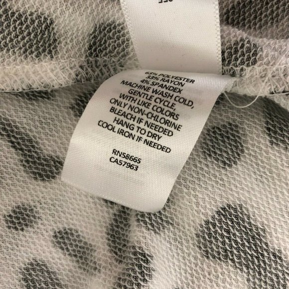 Susina Dress A Line Asymmetric Handkerchief Hem Scoop Neck Cheetah Black White S - Picture 5 of 5